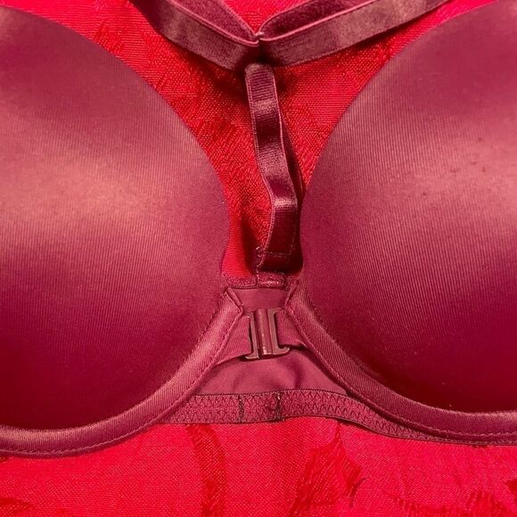 BURGUNDY RACER BACK VS PINK WEAR EVERYWHERE PICK UP 32B - Picture 3 of 6